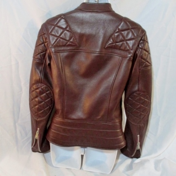 New CELINE ITALY LEATHER Moto Riding jacket coat - Picture 7 of 8